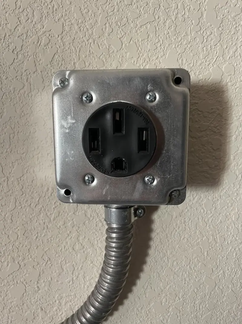 NEMA 14-50 outlet installed for Smart Home Electrical in Grass Lake